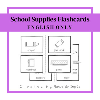 Preview of ESL Newcomer Activities Coloring Sheets BACK TO SCHOOL Flashcards (ENGLISH ONLY)