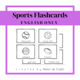 ESL Newcomer Activities Coloring Sheets SPORTS Vocab Flash