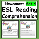 ESL Newcomer Activities: ESL  Reading Comprehension #4 -SP