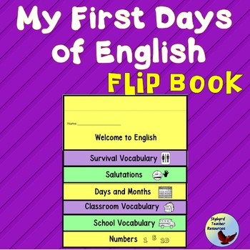 Preview of ESL Newcomer Activities:  First Days of English Flip Book ELL
