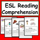 ESL Newcomer Activities: Reading Comprehension Worksheets 
