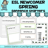 ESL Newcomer Activities - Spring Sentence Starters - ELL -