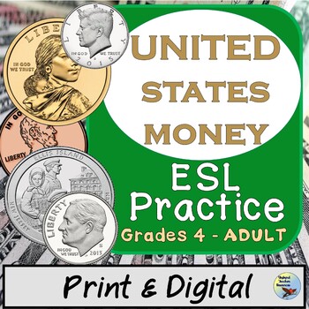Preview of ESL Newcomer Activities ESL Beginners: U.S. Money Packet Print & Digital