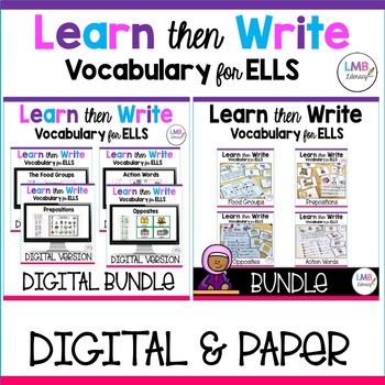 Preview of ESL Newcomer Activities, Vocabulary for ELLs Bundle, Digital AND Paper Versions