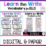 ESL Newcomer Activities, Vocabulary for ELLs Bundle, Digit