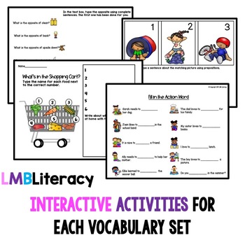 ESL Newcomer Activities, Vocabulary for ELLs Bundle, Digital Version