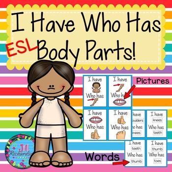 Preview of Body Parts Activities (I Have, Who Has ESL Game for Speaking) Parts of the Body