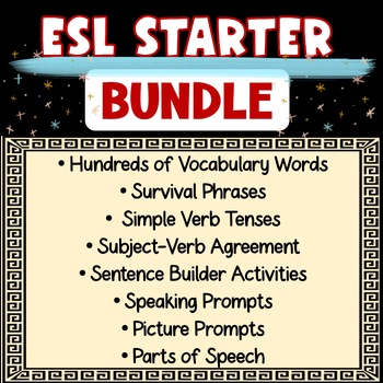 Preview of Middle and High School ESL Bundle - Starter Bundle for New ESL Teachers