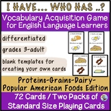 ESL Newcomer Games I Have Who Has Food Vocabulary 2