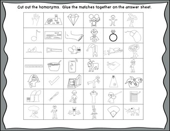 ESL Newcomer Homonyms Vocabulary Activities by Made for ESL | TPT