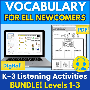 Preview of Summer Packet ESL and English Vocabulary & ESL Listening Newcomer Activities