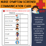 ESL Newcomer Nurse Communication Card Symptom Screener
