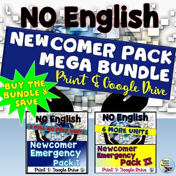 Preview of ESL Newcomer Activities Pack Mega Bundle Print & Google Drive