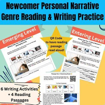 Preview of ESL Newcomer Personal Narrative Writing Activity - Secondary ELL