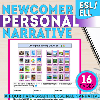 Preview of ESL Newcomer Personal Narrative Writing - Entering & Emerging - Secondary ELL