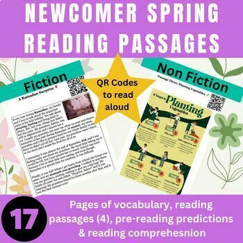 Preview of ESL Newcomer Spring Reading Passages - Vocab & Reading - Secondary ELL