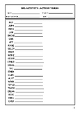 ESL Newcomers Activity : Action verbs. A1 level