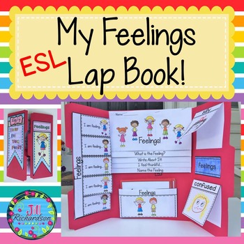 Preview of Identifying Feelings and Emotions Lapbook ESL Vocabulary for Beginners
