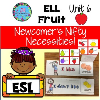 Preview of ESL Fruit Vocabulary with Lesson Plans Fun ELL Newcomer Activities!