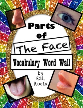 Preview of ESL Newcomers Parts of the Face: Vocabulary Cards and Worksheets