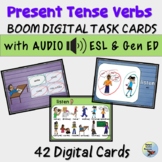 ESL Newcomers Present Tense Verbs BOOM Digital Task Cards