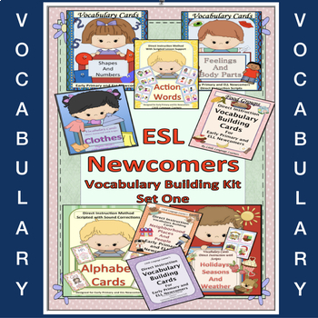 Preview of ESL Vocabulary Cards ELL Newcomer Conversation Kit ESL