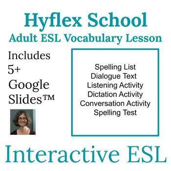 Preview of ESL Online School Vocabulary and Spelling Lesson for Adults Short Version