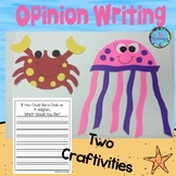 Ocean Animals Craft Crab & Jellyfish ESL Summer Opinion Writing