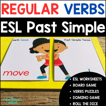 Preview of ESL Past Simple Tense Regular Verbs Worksheets