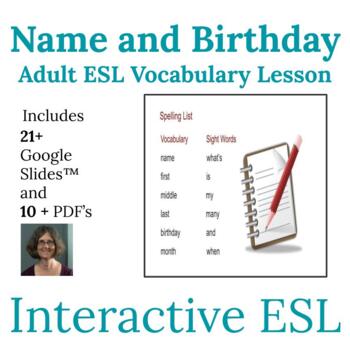 Preview of ESL Personal Information and Name Vocabulary for Adults Bundle
