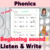 ESL Phonics | Beginning Sound Worksheet (Listen and Write)