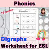 ESL Phonics | Digraph Practice Worksheet