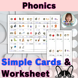 ESL Phonics| Simple Card & Chart + Worksheet