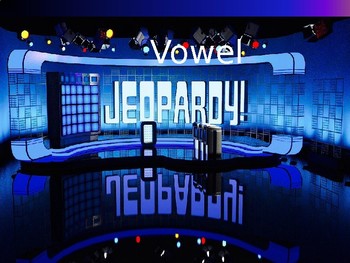 Preview of ESL Phonics - jeopardy game - vowels ( long/short - magic e - y) and template