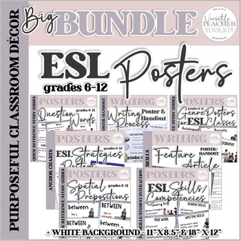 Preview of ESL Posters for the Secondary Classroom Big Bundle