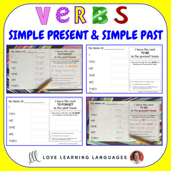 present tense verbs worksheets english teaching resources tpt