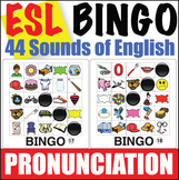 English Pronunciation Bingo 44 English Sounds ESL ELL Newc