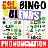 English Pronunciation Bingo Blends ESL ELL Newcomer Game