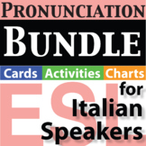 ESL Pronunciation Bundle for Italian Speakers ELL EFL Newcomer