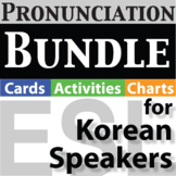 ESL Pronunciation Bundle for Korean Speakers ELL EFL Newcomer