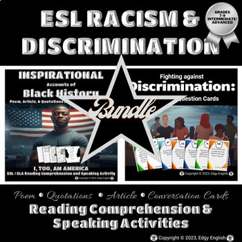 Preview of ESL Racism & Discrimination - Black History Month Bundle
