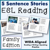 ESL Reading  -  5 Sentence Stories  -   Family Edition