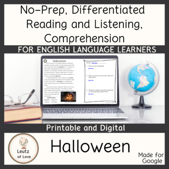 Preview of ESL Reading Comprehension Halloween