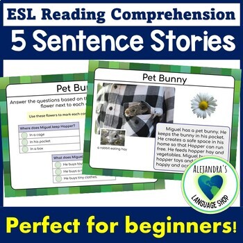 Preview of ESL Reading for Beginners