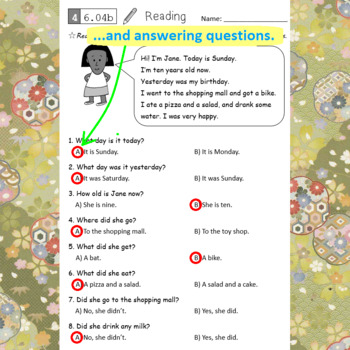 esl reading worksheets for young learners intermediate level british english