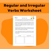 ESL Regular + Irregular Verbs Worksheet