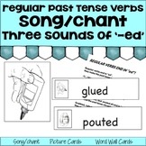 Regular Past Tense Verbs Song and Picture Cards - 3 sounds