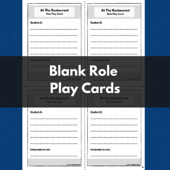 Esl Game: Role Playing Cards