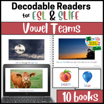 Preview of ESL SLIFE Decodable Phonics Readers for Older Students | Vowel Teams