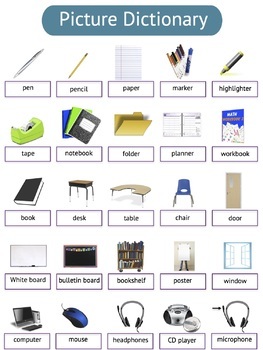 ESL Vocabulary Bundle: School Supplies - The Measured Mom